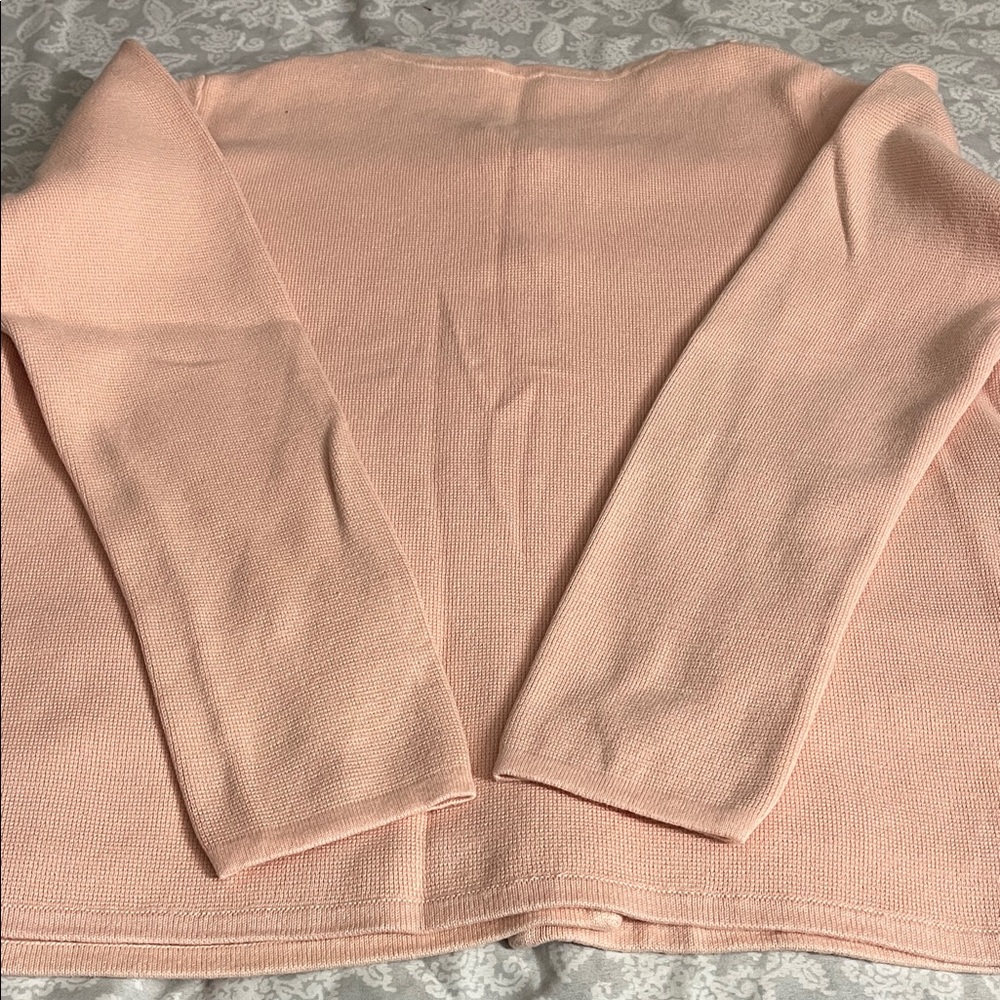 Chic Blush Button-Up Cardigan - image 7